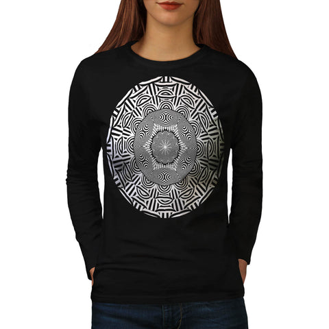 Indian Style Illusion Womens Long Sleeve T-Shirt