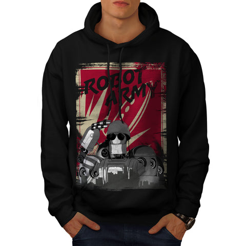 Robot Army Invasion Mens Hoodie