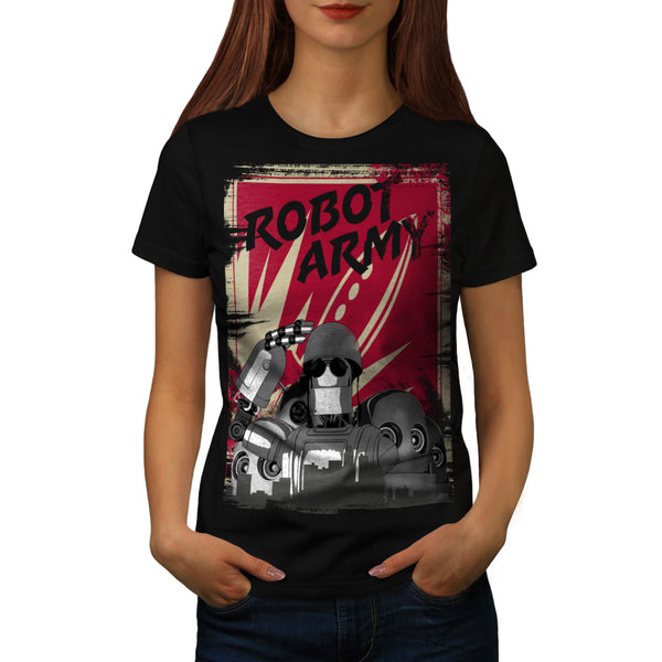 Robot Army Invasion Womens T-Shirt