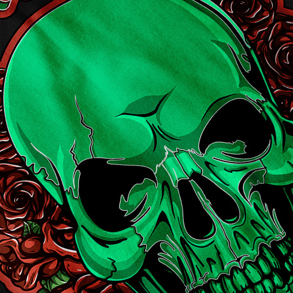Skull Head Rose Art Womens Hoodie