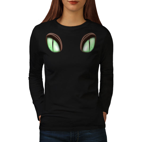 Predator Scary Eye Womens Long Sleeve T-Shirt