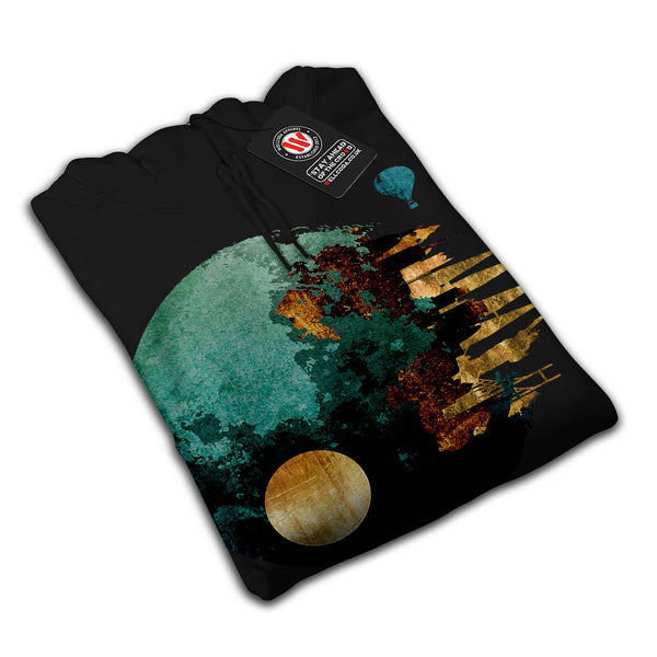 Galaxy Planet View Mens Hoodie