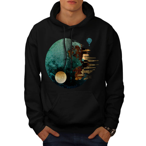 Galaxy Planet View Mens Hoodie