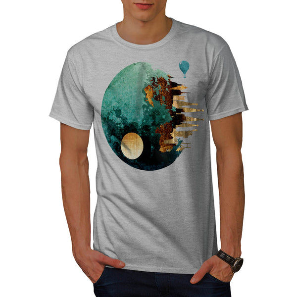 Galaxy Planet View Mens T-Shirt