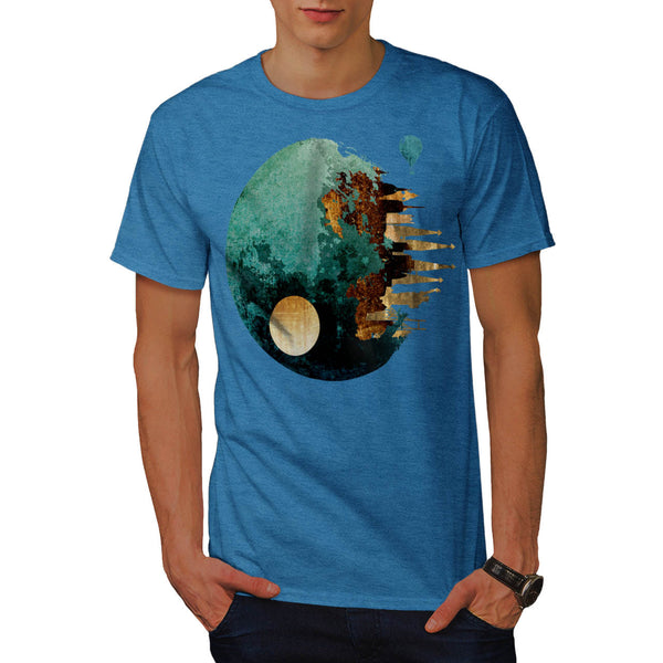 Galaxy Planet View Mens T-Shirt