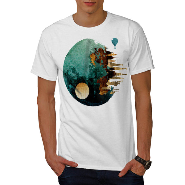 Galaxy Planet View Mens T-Shirt