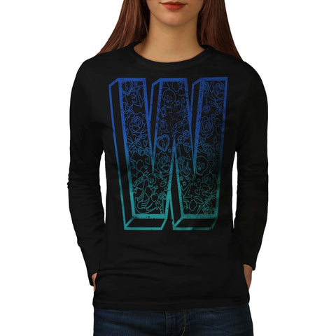 Apparel Big Letter W Womens Long Sleeve T-Shirt