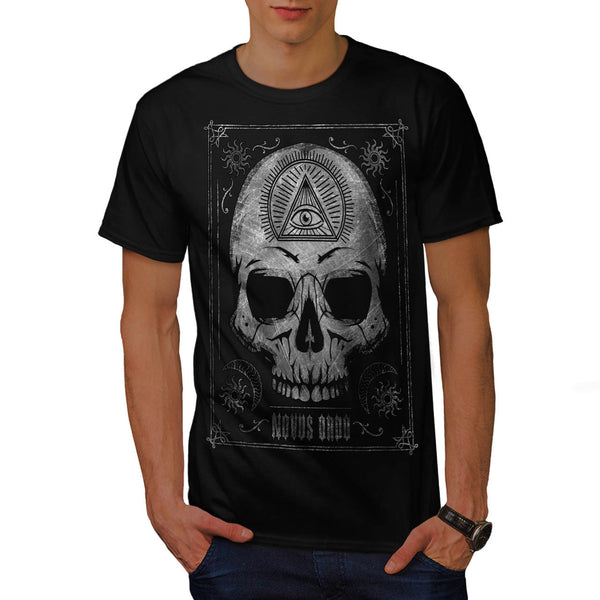 Skull Devil Head Eye Mens T-Shirt