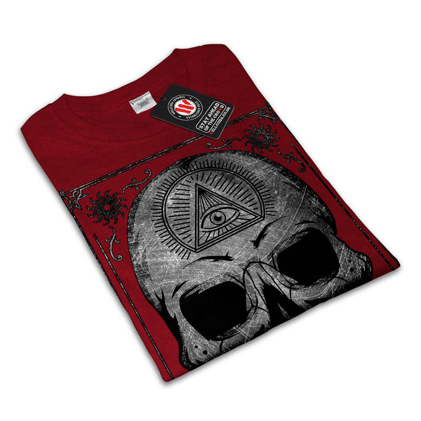 Skull Devil Head Eye Womens T-Shirt