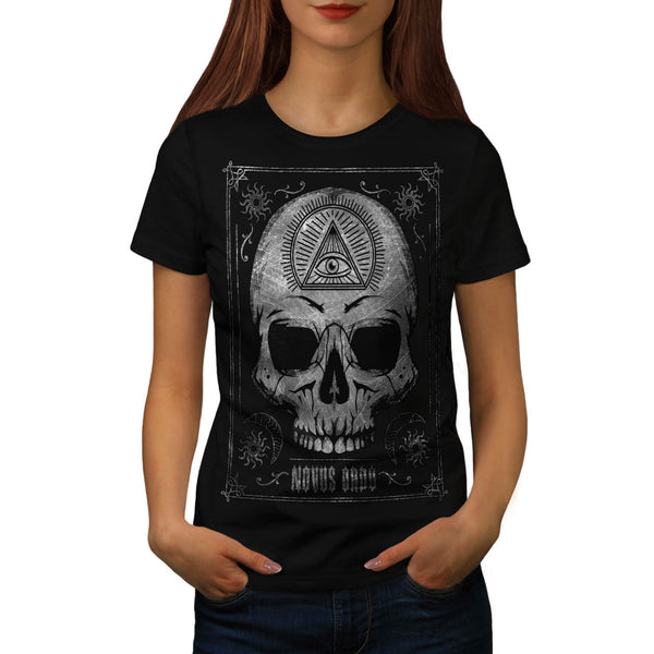 Skull Devil Head Eye Womens T-Shirt