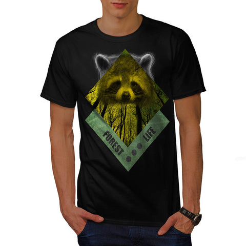 Raccoon Forest Life Mens T-Shirt