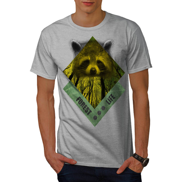 Raccoon Forest Life Mens T-Shirt