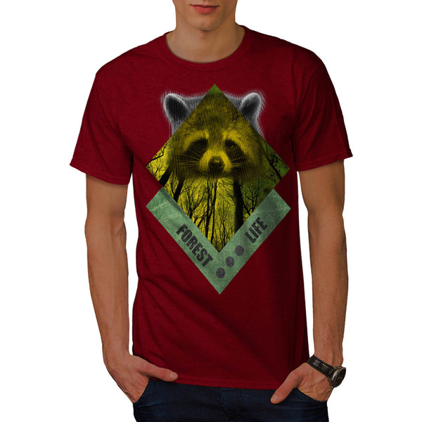 Raccoon Forest Life Mens T-Shirt