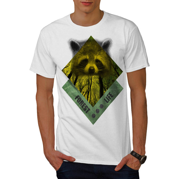 Raccoon Forest Life Mens T-Shirt