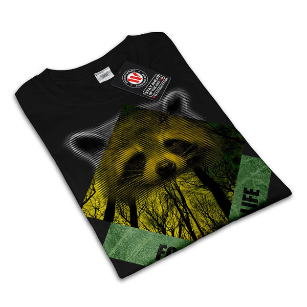 Raccoon Forest Life Womens T-Shirt