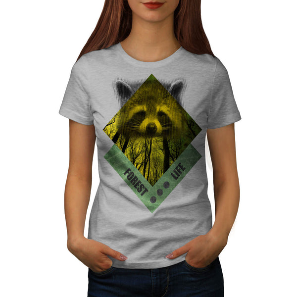 Raccoon Forest Life Womens T-Shirt