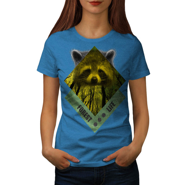 Raccoon Forest Life Womens T-Shirt