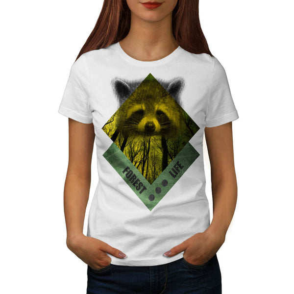 Raccoon Forest Life Womens T-Shirt