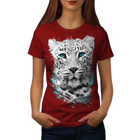 Blue-Eyed Leopard Womens T-Shirt
