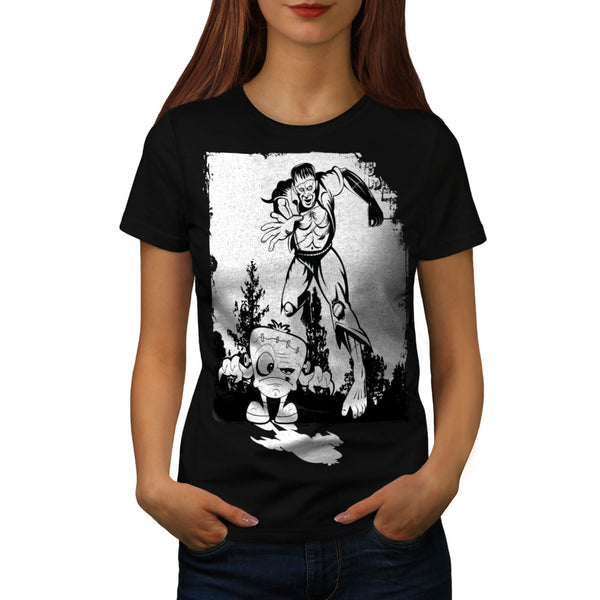 Frankenstein Chase Womens T-Shirt