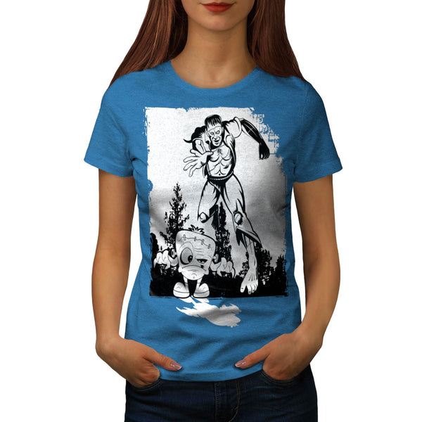 Frankenstein Chase Womens T-Shirt