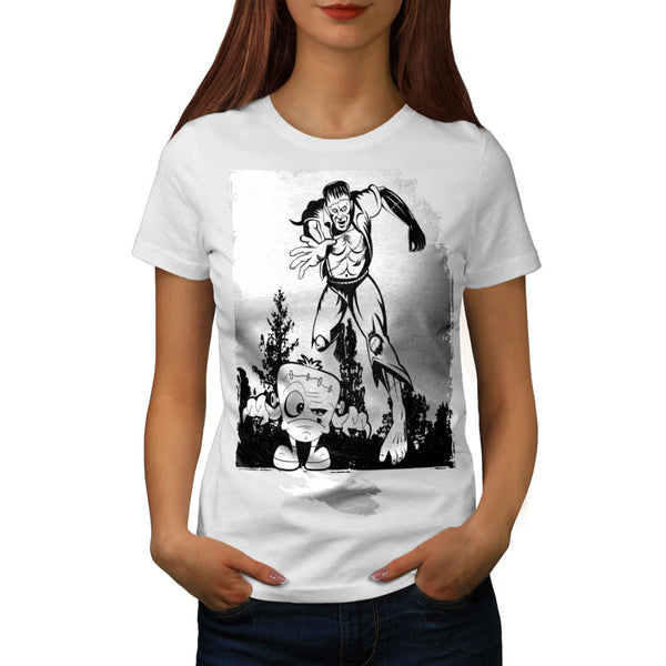 Frankenstein Chase Womens T-Shirt