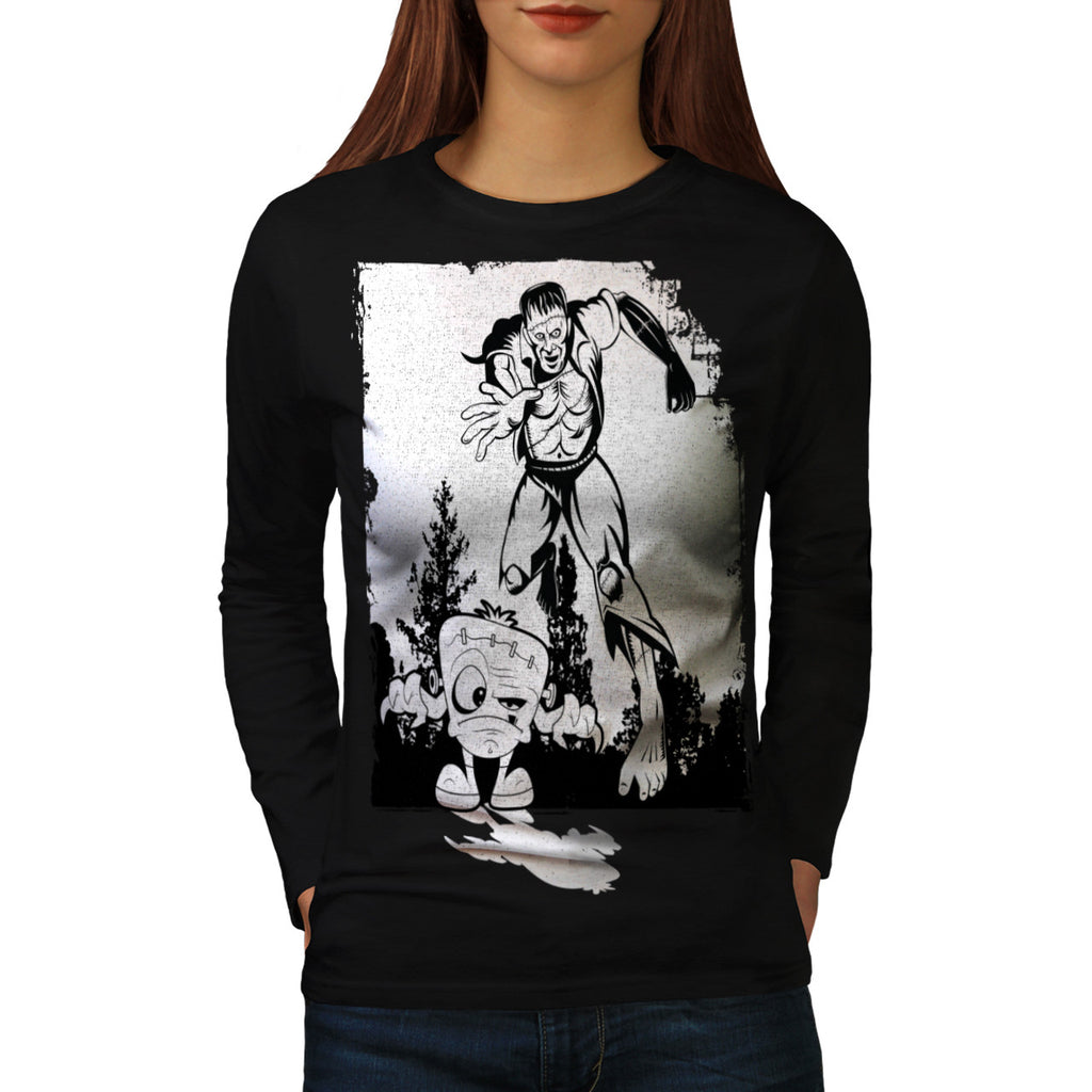 Frankenstein Chase Womens Long Sleeve T-Shirt