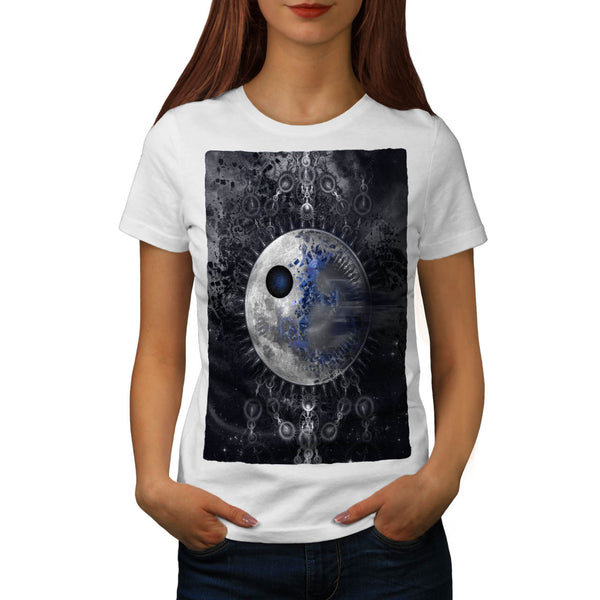 Silver Lunar Sign Womens T-Shirt