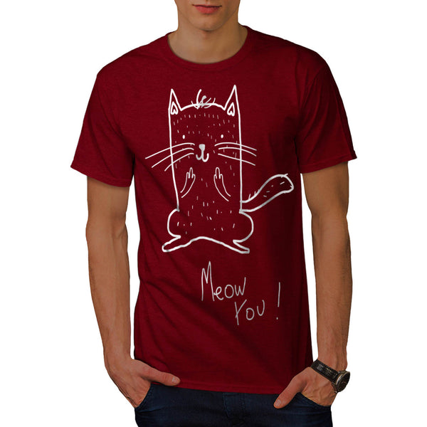 Meow You Cat Funny Mens T-Shirt