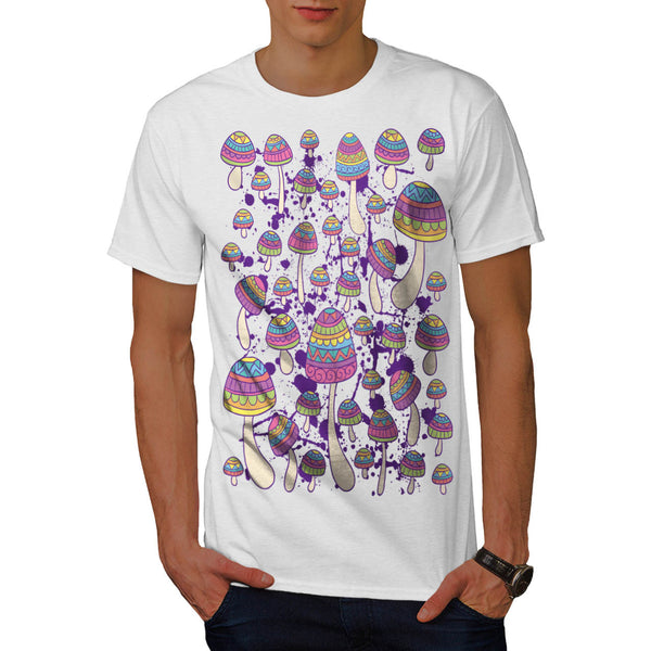 Artsy Mushroom Head Mens T-Shirt