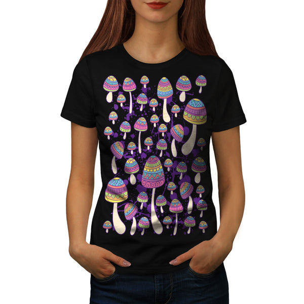 Artsy Mushroom Head Womens T-Shirt