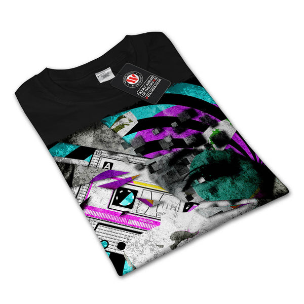 New Wave Girl Face Womens Long Sleeve T-Shirt