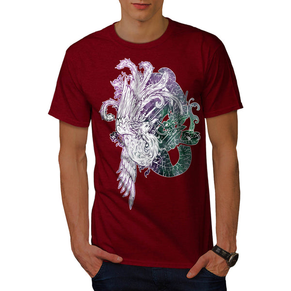 Dragon Eagle Fight Mens T-Shirt