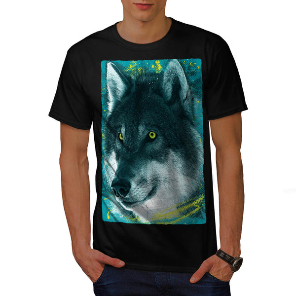 Cute Wild Wolf Head Mens T-Shirt