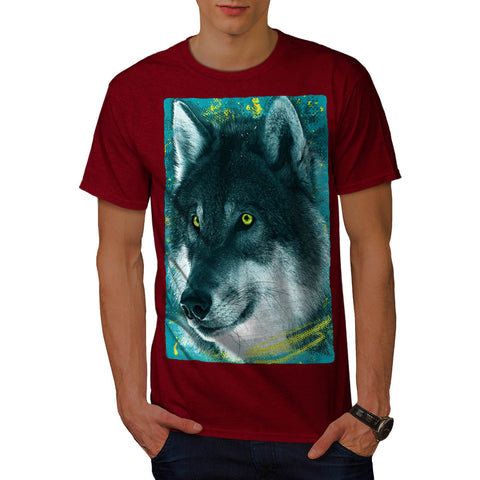 Cute Wild Wolf Head Mens T-Shirt