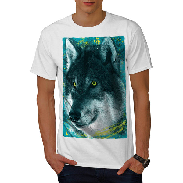 Cute Wild Wolf Head Mens T-Shirt