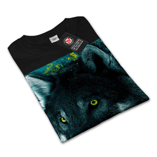 Cute Wild Wolf Head Womens Long Sleeve T-Shirt
