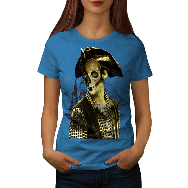 Skull Pirate Mask Womens T-Shirt