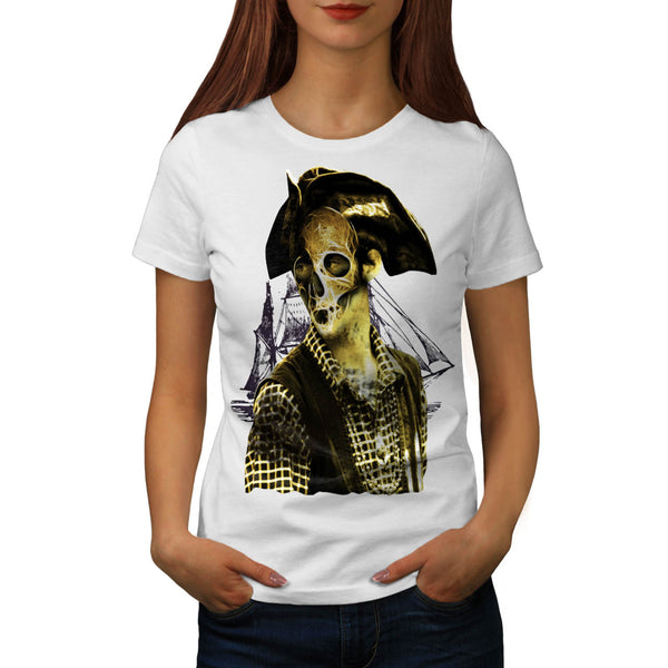 Skull Pirate Mask Womens T-Shirt