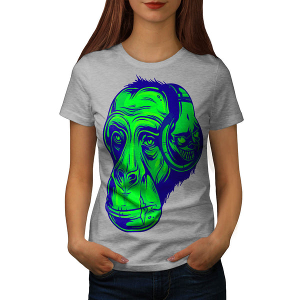 Green Monkey Tune Womens T-Shirt