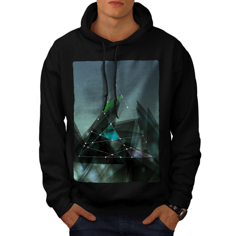 Graphic Shape Pattern Mens Hoodie