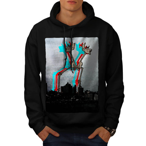 Skeleton Modernism Mens Hoodie
