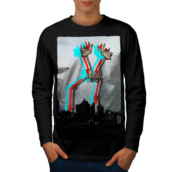 Skeleton Modernism Mens Long Sleeve T-Shirt