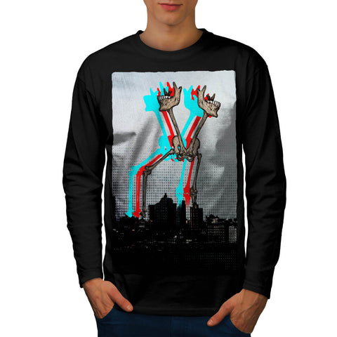 Skeleton Modernism Mens Long Sleeve T-Shirt