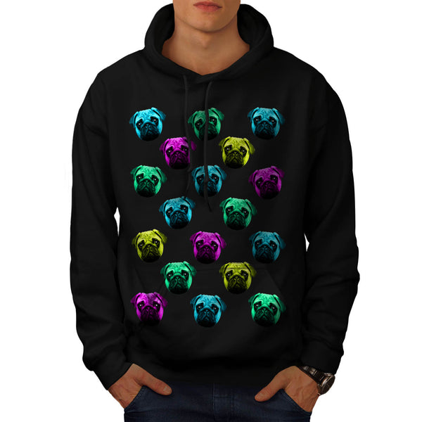 Multiple Puppy Face Mens Hoodie