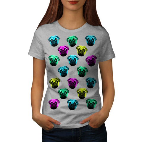 Multiple Puppy Face Womens T-Shirt