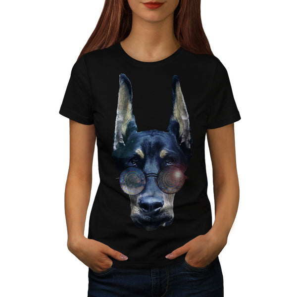 Professor Dog Head Womens T-Shirt