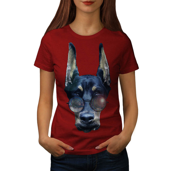 Professor Dog Head Womens T-Shirt