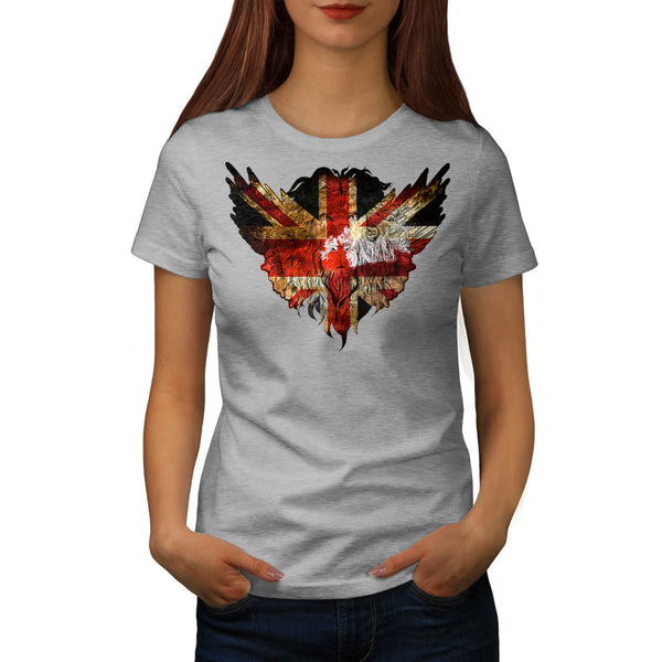 British Flag Lion Womens T-Shirt