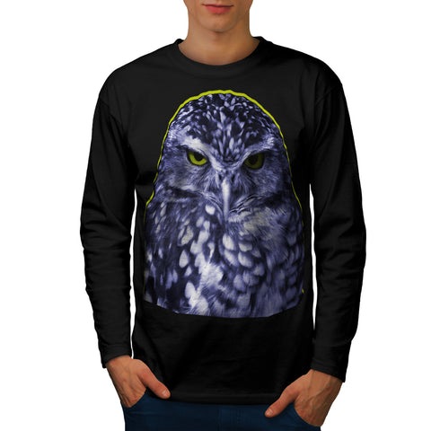 Night Creature Owl Mens Long Sleeve T-Shirt